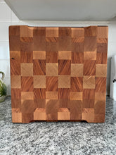 Load image into Gallery viewer, Cherry and Mahogany End Grain Cutting Board 12” x 12” x 1 1/2”