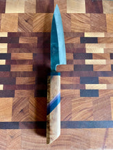 Load image into Gallery viewer, 4.5” Petty knife w/ Spalted maple and purple gradient inlay