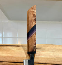 Load image into Gallery viewer, 4.5” Petty knife w/ Spalted maple and purple gradient inlay