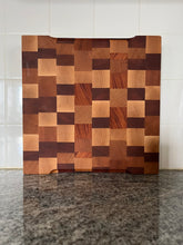 Load image into Gallery viewer, Mixed Wood End Grain Cutting Board 12” x 12” x 1 1/2”