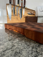 Load image into Gallery viewer, Sapele and Mahogany End Grain Cutting Board 12” x 12” x 1 1/2”