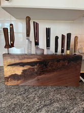 Load image into Gallery viewer, Walnut Standing Magnetic Knife Block
