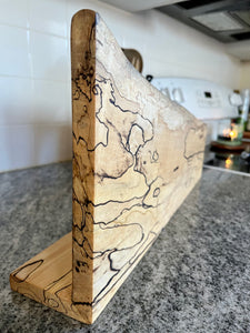 Magnetic Spalted Maple Knife Block - 20" long