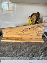 Load image into Gallery viewer, Magnetic Spalted Maple Knife Block - 20&quot; long
