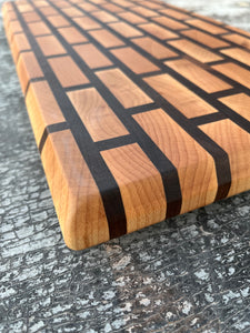 Walnut & Maple Brick End grain cutting board - 18 1/2" x 8 3/4" x 1"