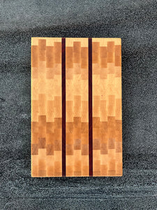 Maple & Paduak End grain cutting board - 15" x 9 3/4" x 1 1/2"