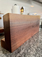 Load image into Gallery viewer, Walnut Magnetic Knife Block - FOR SMALL KNIVES ONLY
