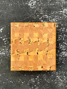 Maple End Grain Cocktail Cutting board - 9 1/4" x 8 3/4" x 1 1/2"