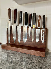 Load image into Gallery viewer, Walnut Magnetic Knife Block - 16 3/4&quot; long
