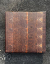 Load image into Gallery viewer, Walnut End Grain Cutting board - 12 1/2&quot; x 12 1/2&quot; x 1 1/2&quot;
