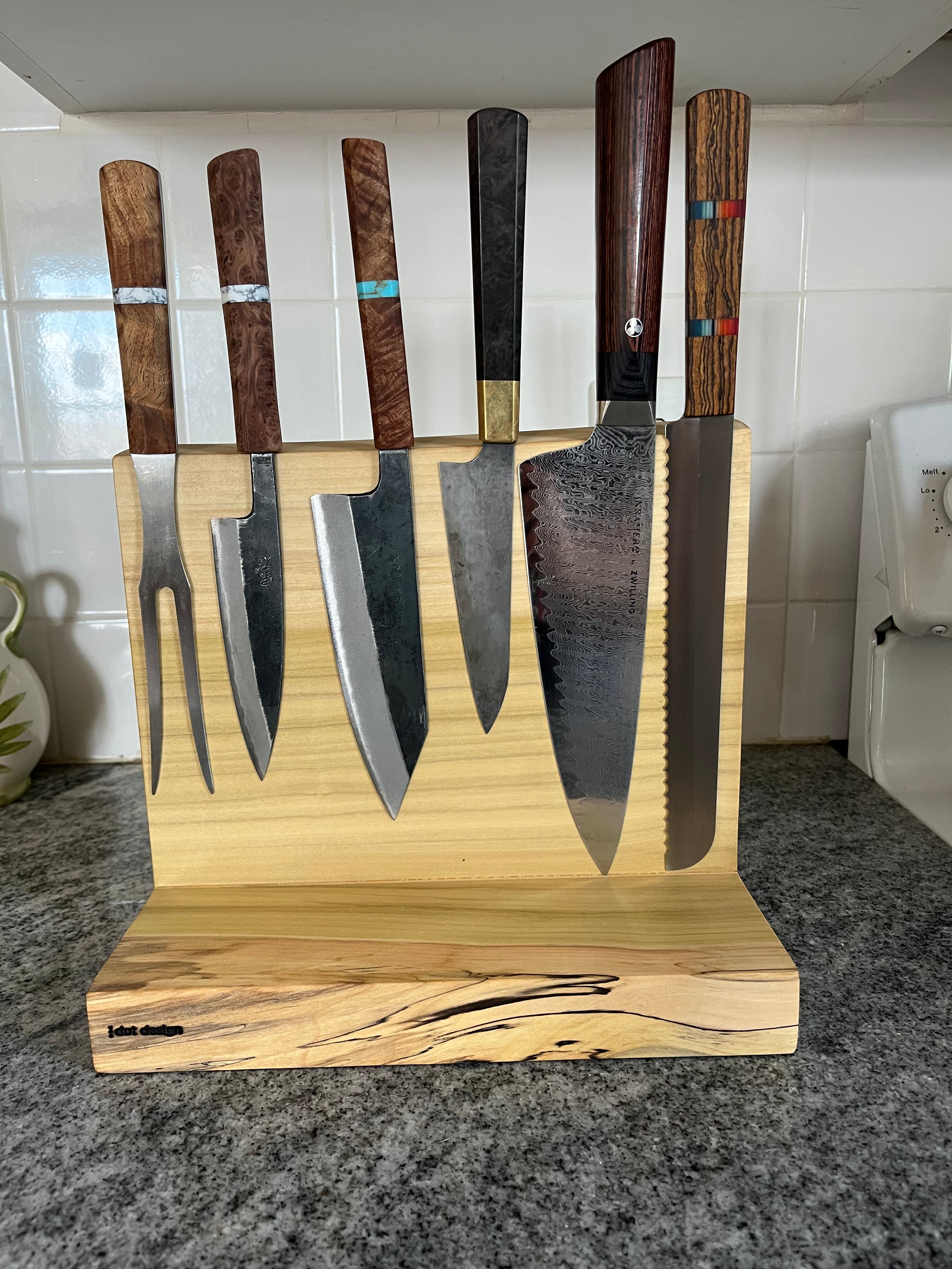 Spalted Maple Wood Magnetic Knife Holder – LLB WoodWorx