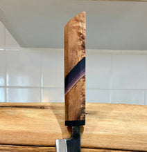 Load image into Gallery viewer, 4.5” Petty knife w/ Spalted maple and purple gradient inlay
