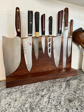 Load image into Gallery viewer, Walnut Magnetic Knife Block - 16 1/4&quot; long
