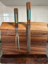 Load image into Gallery viewer, 10.5” Fork &amp; 13” Serrated Knife
