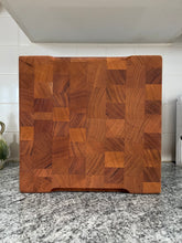 Load image into Gallery viewer, Mahogany End Grain Cutting Board 12” x 12” x 1 1/2”
